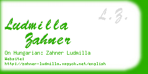 ludmilla zahner business card